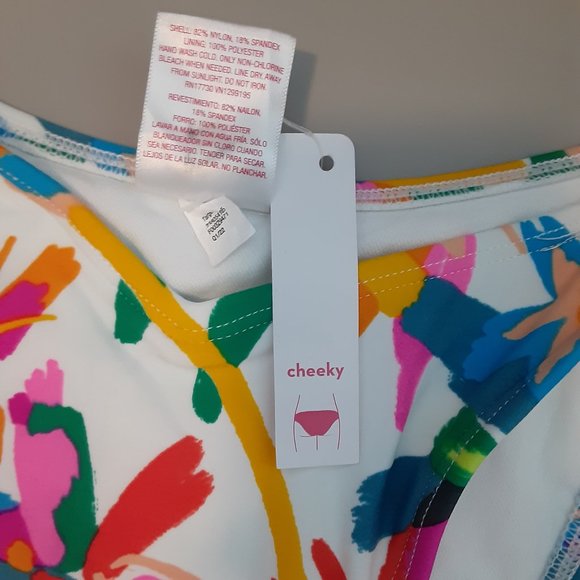 👙Xhilaration Target bikini colorful high leg side tie bottoms - Picture 6 of 8